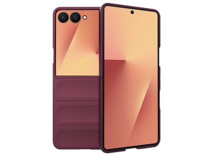 Techsuit – Magic Shield obal na Samsung Galaxy Z Flip7 – bordový