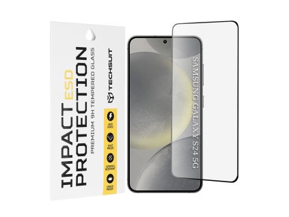 Techsuit – ESD ochranné tvrdené sklo na Samsung Galaxy S24 – čierne