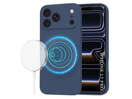 Techsuit – SoftFlex MagSafe obal na iPhone 17 Pro – tmavomodrý