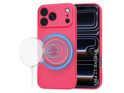 Techsuit – SoftFlex MagSafe obal na iPhone 17 Pro – horúco ružový