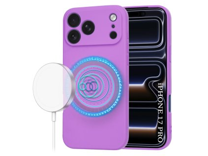 Techsuit – SoftFlex MagSafe obal na iPhone 17 Pro – fialový