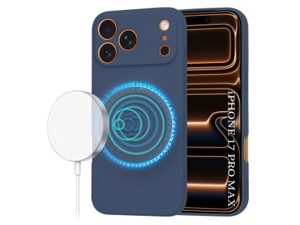 Techsuit – SoftFlex MagSafe obal na iPhone 17 Pro Max – tmavomodrý
