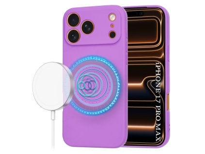 Techsuit – SoftFlex MagSafe obal na iPhone 17 Pro Max – fialový
