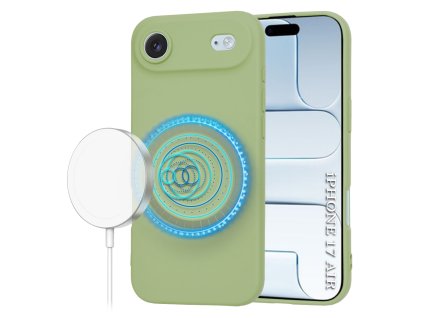 Techsuit – SoftFlex MagSafe obal na iPhone 17 Air – matcha zelený