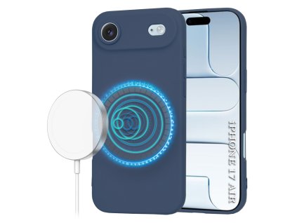 Techsuit – SoftFlex MagSafe obal na iPhone 17 Air – tmavomodrý