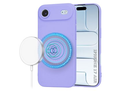 Techsuit – SoftFlex MagSafe obal na iPhone 17 Air – svetlofialový