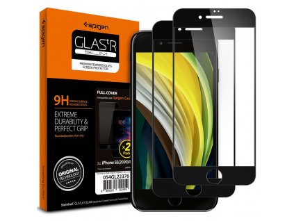 Spigen Glas.tR Slim (2 balenia) ochranné sklo na - iPhone 7 / 8 / SE 2, SE 2020 / SE 3, SE 2022 - čierna