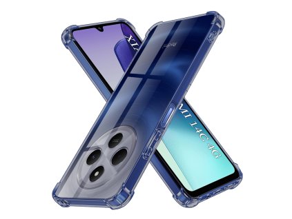 Techsuit – Shockproof Clear Silicone obal na Xiaomi Redmi 14C / Poco C75 – dymovo čierny