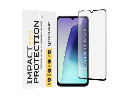 Techsuit – ESD ochranné tvrdené sklo na Xiaomi Redmi 14C / Poco C75 / Xiaomi Redmi A5 4G (Regional) – čierne