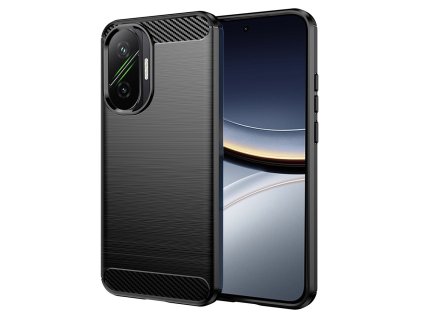Techsuit – Carbon Silicone obal na Xiaomi Poco F7 – čierny