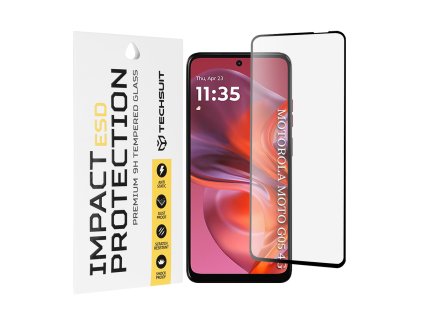 Techsuit – ESD ochranné tvrdené sklo na Motorola Moto G05 / E15 – čierne