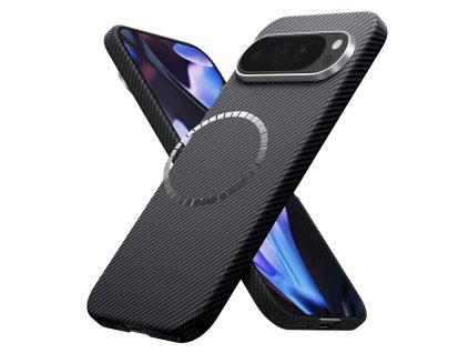 Techsuit – Aramid Fiber MagSafe obal na Google Pixel 9 Pro XL – čierny