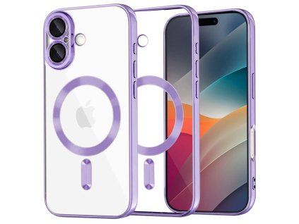 Techsuit - Luxury Crystal MagSafe ochranný obal na iPhone 17 – svetlofialový