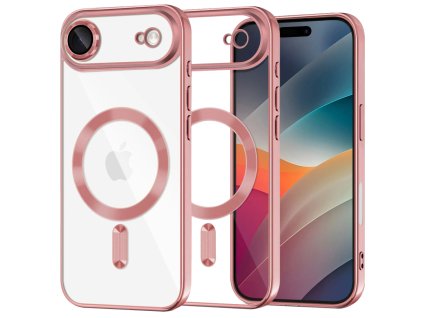 Techsuit - Luxury Crystal MagSafe ochranný obal na iPhone 17 Air – ružový