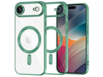 Techsuit - Luxury Crystal MagSafe ochranný obal na iPhone 17 Air – svetlozelený
