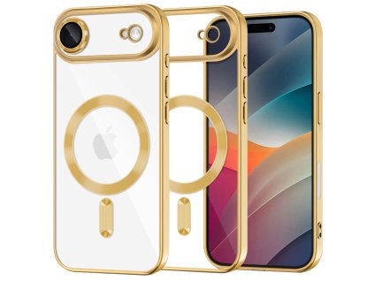 Techsuit - Luxury Crystal MagSafe ochranný obal na iPhone 17 Air – zlatý