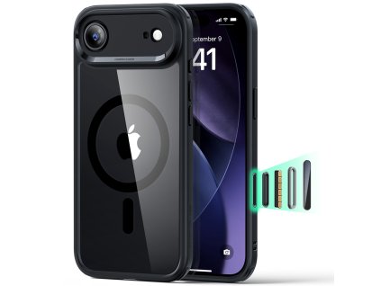 ESR - Classic Hybrid HaloLock ochranný obal na iPhone 17 Air - priehľadný čierny