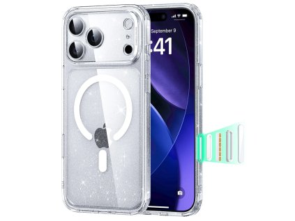 ESR - Classic Hybrid HaloLock ochranný obal na iPhone 17 Pro Max - priehľadný s leskom
