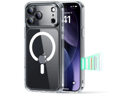 ESR - Classic Hybrid HaloLock ochranný obal na iPhone 17 Pro Max - priehľadný
