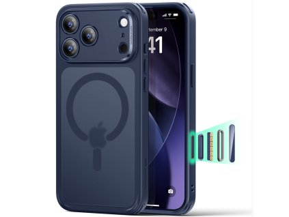 ESR - Classic Hybrid HaloLock ochranný obal na iPhone 17 Pro Max - matný modrý