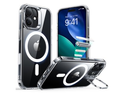 ESR - Classic Hybrid HaloLock Kickstand ochranný obal na iPhone 17 - priehľadný