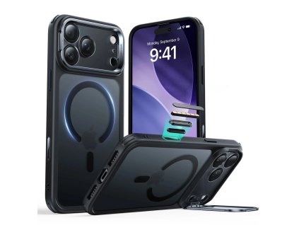 ESR - Classic Hybrid HaloLock Kickstand ochranný obal na iPhone 17 Pro - matný čierny