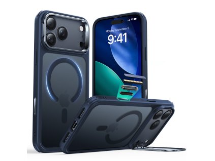 ESR - Classic Hybrid HaloLock Kickstand ochranný obal na iPhone 17 Pro Max - matný modrý