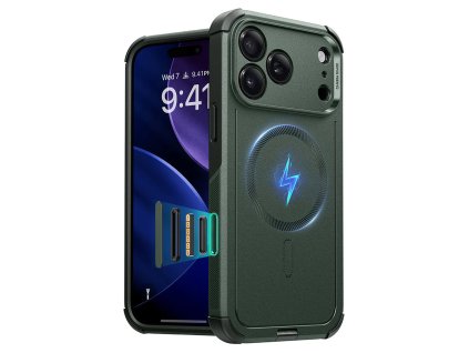 ESR - Cyber HaloLock ochranný obal na iPhone 17 Pro - zelený