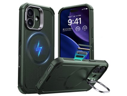 ESR - Cyber Armor Kickstand ochranný obal na iPhone 17 - zelený