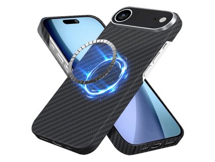 Techsuit - Aramid Fiber MagSafe ochranný obal na iPhone 17 Air – čierny