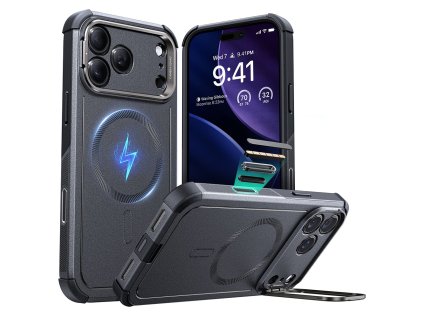 ESR - Cyber Armor Kickstand ochranný obal na iPhone 17 Pro Max - sivý