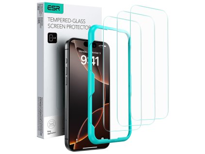 ESR - Tempered Glass ochranné sklo (3 kusy) pre iPhone 17 Pro Max - číra