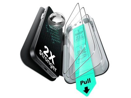 ESR - Tempered Glass UltraFit ochranné sklo (3 kusy) pre iPhone 17 Pro Max - číra