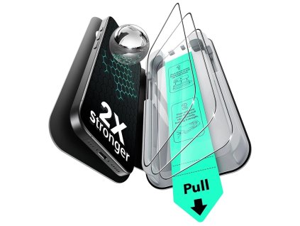 ESR - Tempered Glass UltraFit ochranné sklo (3 kusy) pre iPhone 17 / iPhone 16 Pro - číra