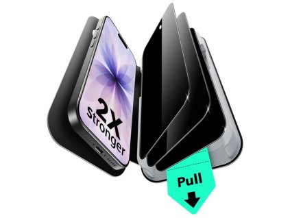 ESR - Privacy Tempered Glass UltraFit ochranné sklo (3 kusy) pre iPhone 17 / iPhone 16 Pro - čierna
