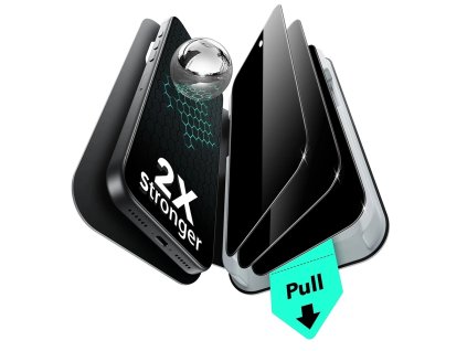 ESR - Privacy Tempered Glass UltraFit ochranné sklo (3 kusy) pre iPhone 17 Pro Max - čierna