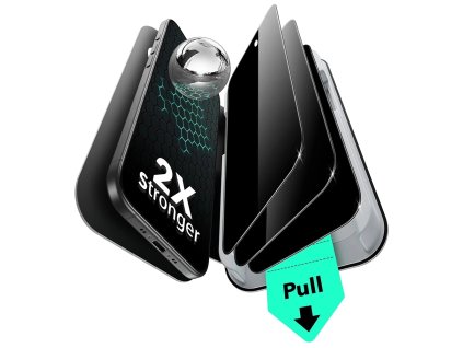 ESR - Privacy Tempered Glass UltraFit ochranné sklo (3 kusy) pre iPhone 17 Air - čierna