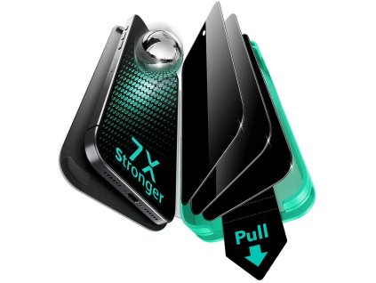 ESR - Privacy Armorite UltraFit ochranné sklo (3 kusy) pre iPhone 17 Pro Max - čierna