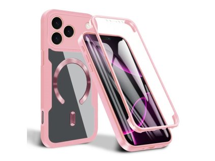 Techsuit - ColorVerse 360 MagSafe ochrana displeja + ochranný obal na iPhone 17 Pro – ružový