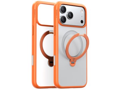 Torras - Ostand Spin MagSafe Series ochranný obal na iPhone 17 Pro Max – oranžový