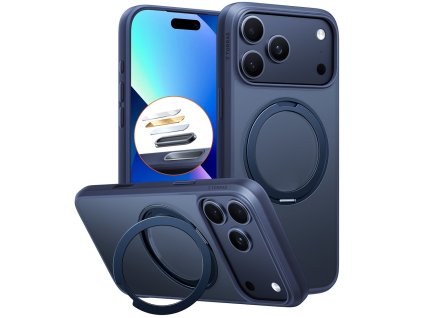 Torras - Ostand Pro MagSafe Series ochranný obal na iPhone 17 Pro Max – tmavomodrý