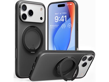 Torras - Ostand R Fitness Series ochranný obal na iPhone 17 Pro Max – čierny