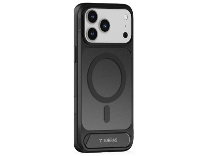 Torras - Pstand ochranný obal na iPhone 17 Pro Max – čierny