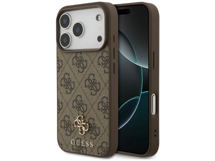 Guess - 4G Small and Classic Logo MagSafe ochranný obal na iPhone 17 Pro - hnedý