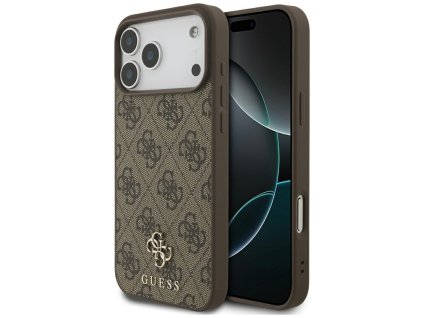 Guess - 4G Small and Classic Logo MagSafe ochranný obal na iPhone 17 Pro Max - hnedý