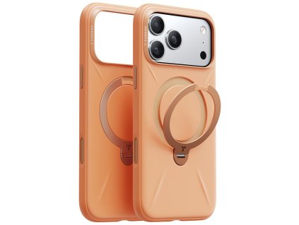 Torras - QPRO Silicone Series ochranný obal na iPhone 17 Pro Max – oranžový