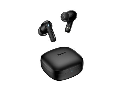 Baseus - Bezdrôtové slúchadlá Bowie E19 – Bluetooth 5.3, True Wireless, dotykové ovládanie, ENC pri hovoroch, IPX5 – čierne