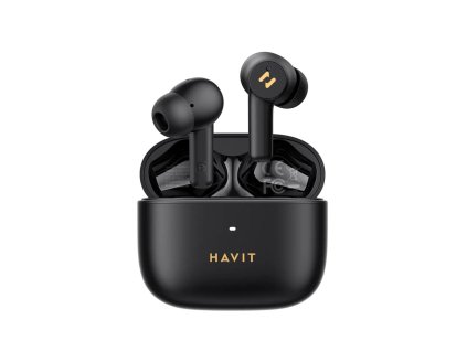 Havit - Bezdrôtové slúchadlá TW958 Pro – Bluetooth 5.3, USB-C, ANC, TWS, mikrofón, vodeodolné IPX4, 500 mAh – čierne