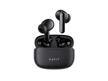 Havit - Bezdrôtové slúchadlá TW967 Pro – Bluetooth 5.3, USB-C, TWS, mikrofón, 300 mAh – čierne