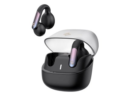Havit - Športové bezdrôtové slúchadlá TW980 – otvorené s klipom, Bluetooth 5.3, TWS, USB-C, mikrofón, 400 mAh – čierne